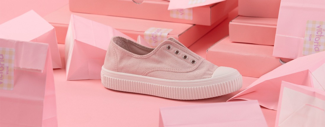 Pink plimsolls on sale